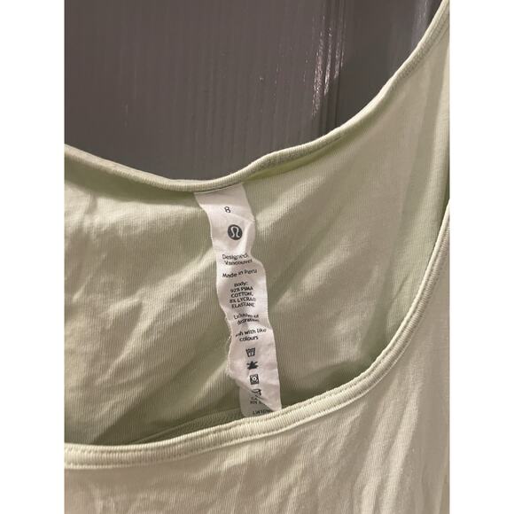 Lululemon Pima Cotton Open Back Midi Dress Size 8 Green - Picture 7 of 7